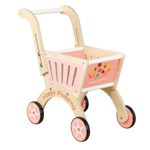 Children Wooden Baby Walker Role Play Toy ხის სათამაშო კალიასკა
