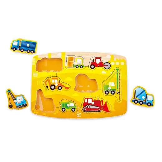 HAPE Construction Peg Puzzle ხის სათამაშო ფაზლი
